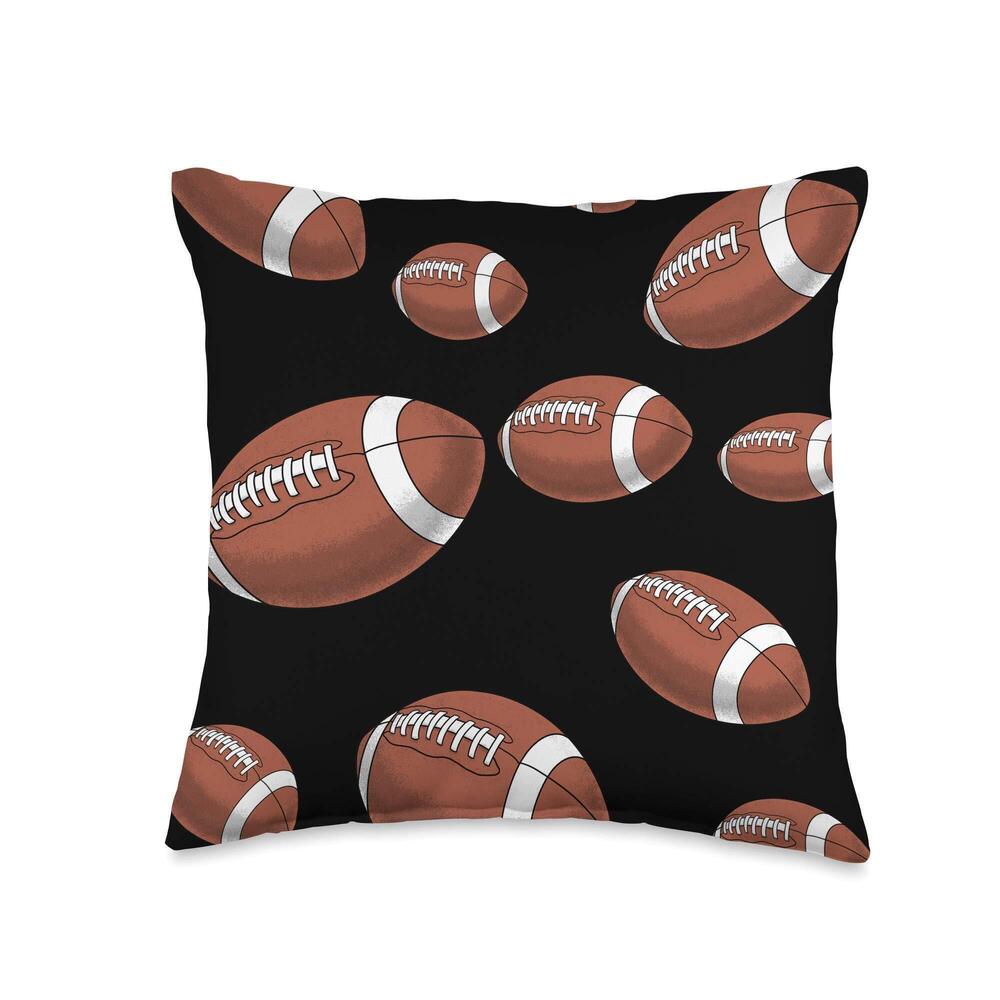 6839 American Football Pattern Cool Sports Lover Players Team Throw Pillow